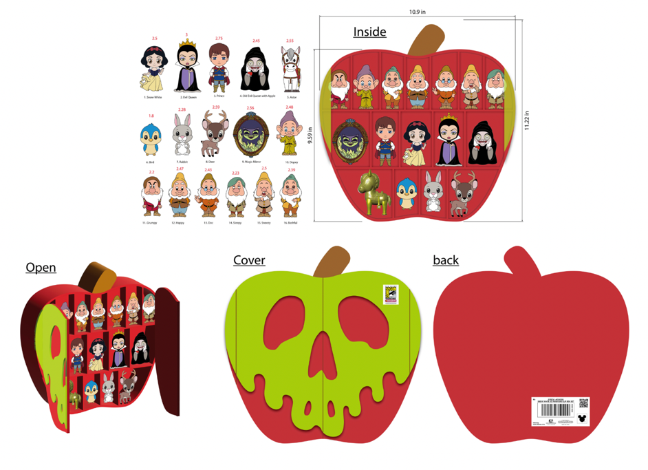 Snow White 3D Foam Bag Clip Box Set