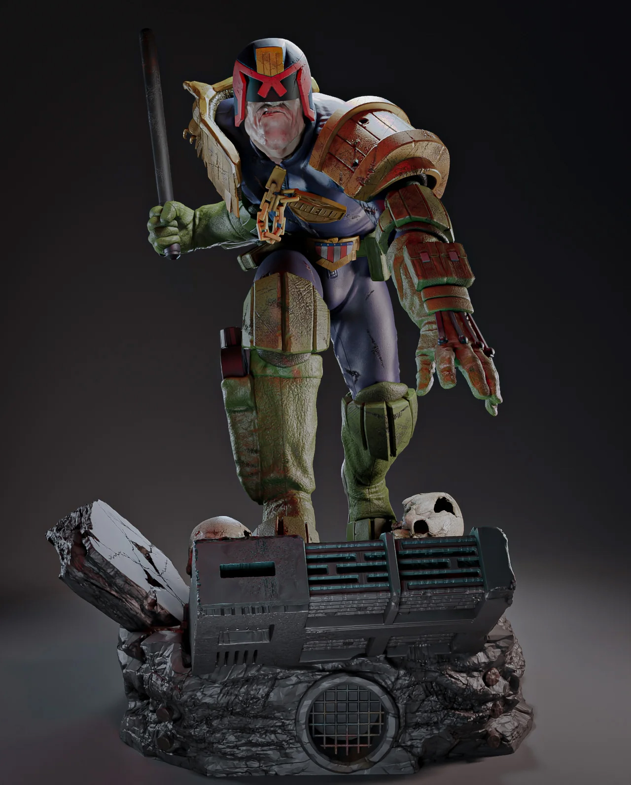 Judge Dredd 1/4 Scale Limited Edition Statue by Jock