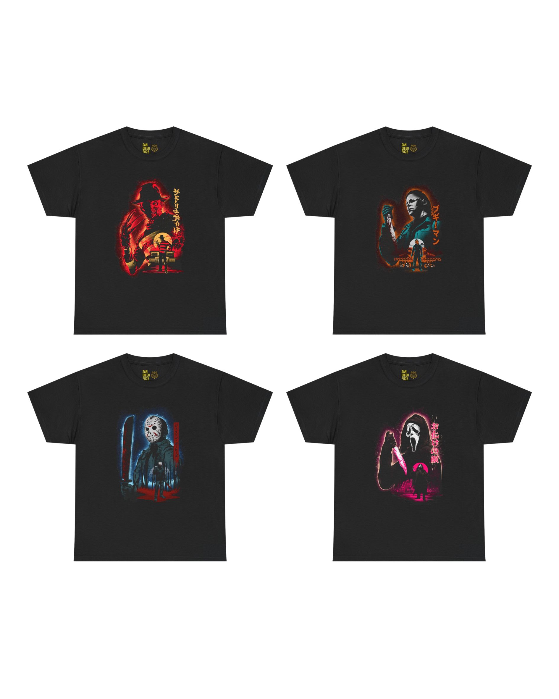 HORROR INSPIRED UNISEX T-SHIRT LIMITED TO 50 PCS EACH DESIGN SAN DIEGO 2025