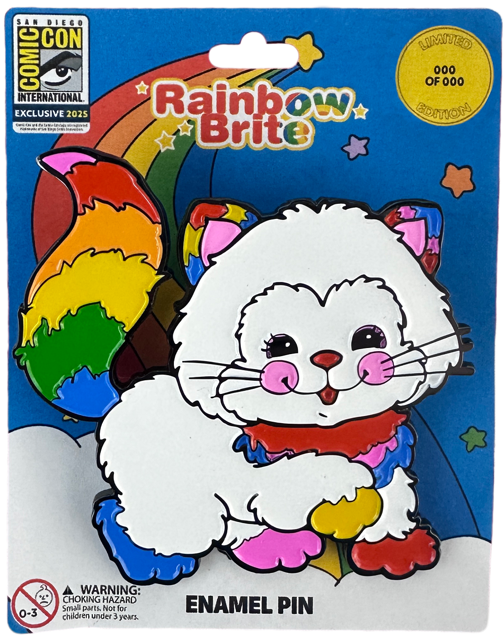 2025 SDCC Exclusive Rainbow Brite Jumbo "Kitty Brite" Lapel Pin