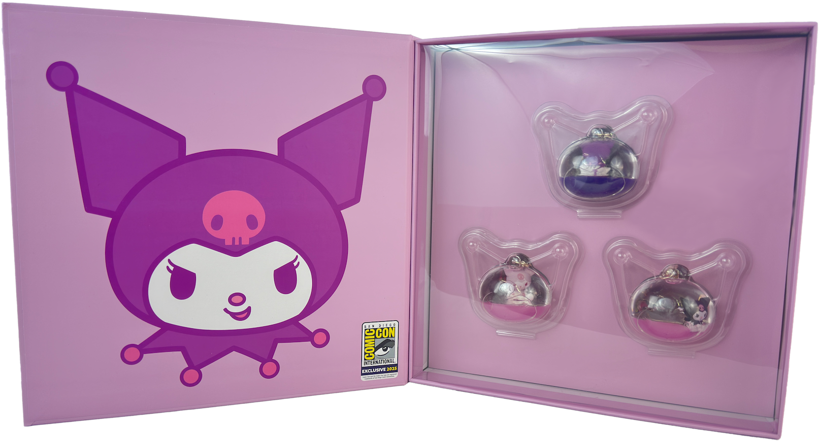 2025 SDCC Exclusive Sanrio Hello Kitty "Kuromi" Tsunameez 3-Pack Set In Collectors Box