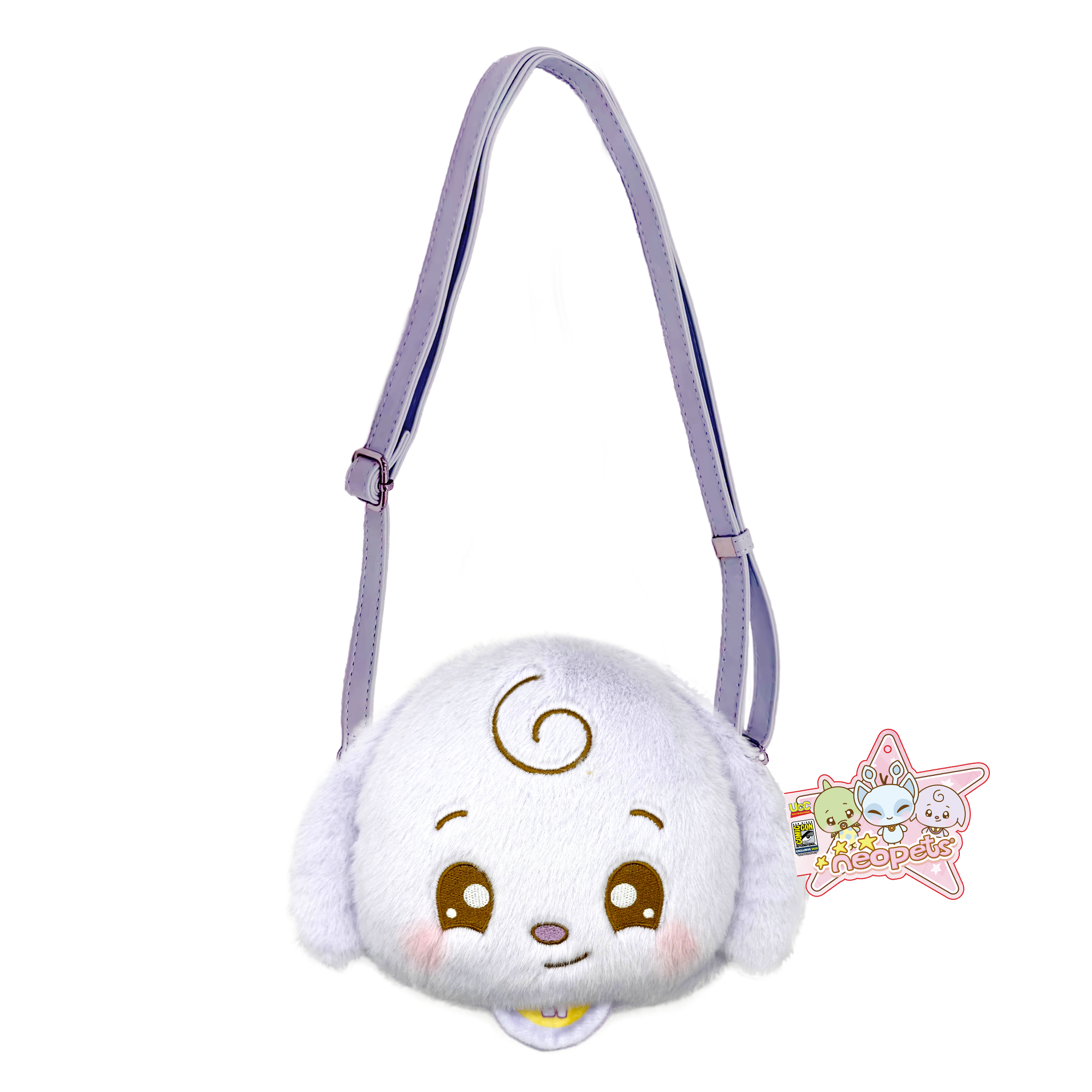 2025 SDCC Exclusive Neopets Purple Kacheek TOKYO Style Plushie Bag with Strap