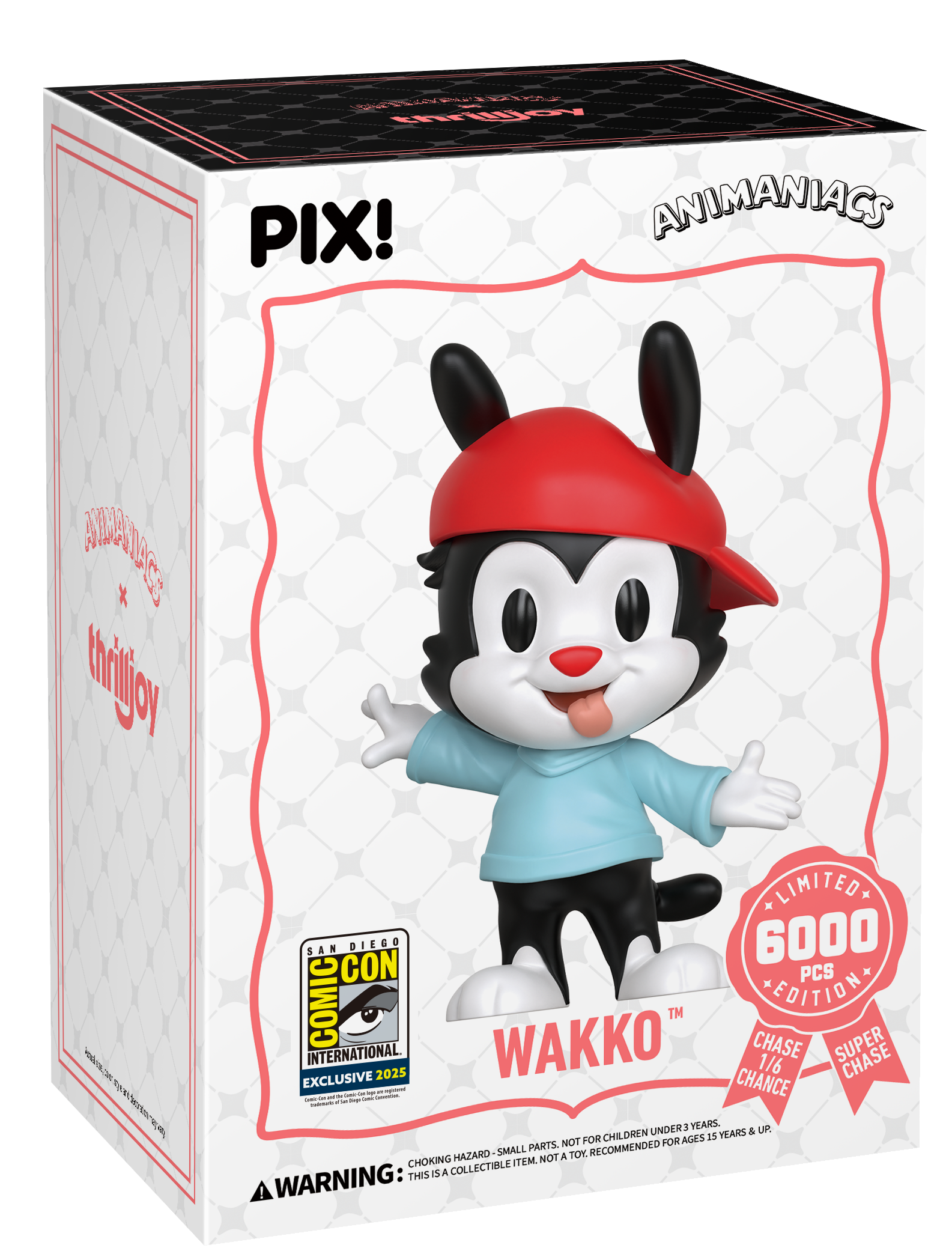 2025 SDCC Exclusive Thrilljoy PIX! Animaniacs Wakko Figure