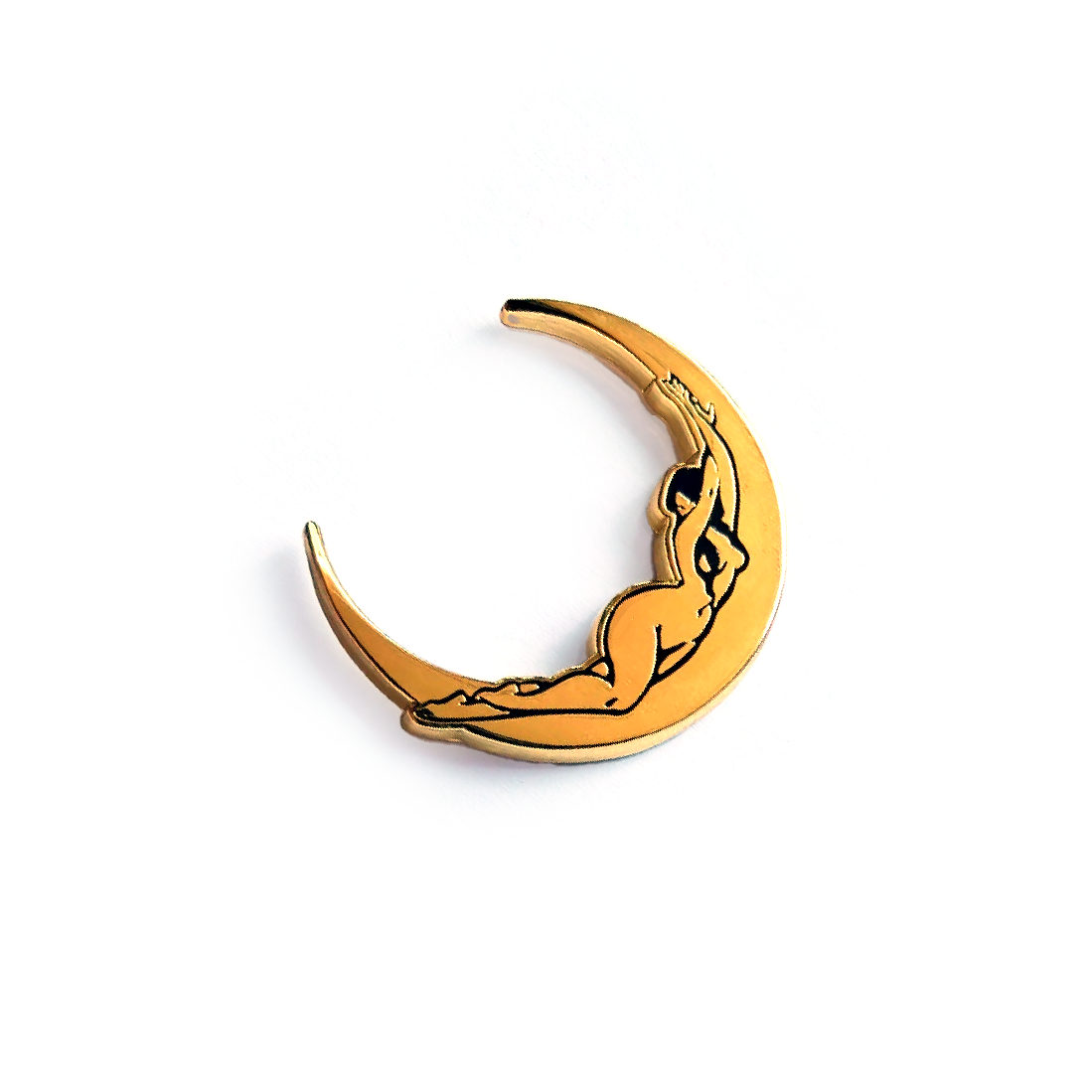 Moon Enamel Pin by Sveta Shubina