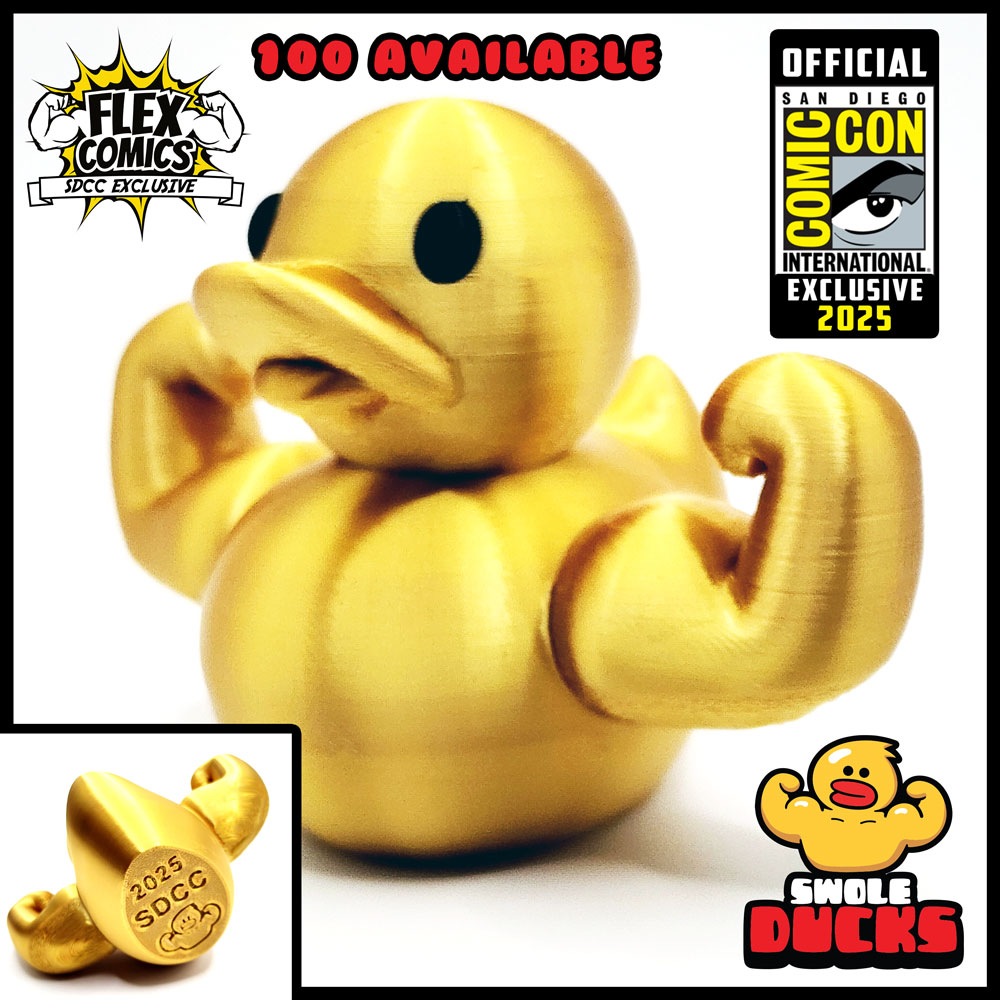 GOLDEN SWOLE DUCK: FLEX COMICS SDCC 2025 EXCLUSIVE!