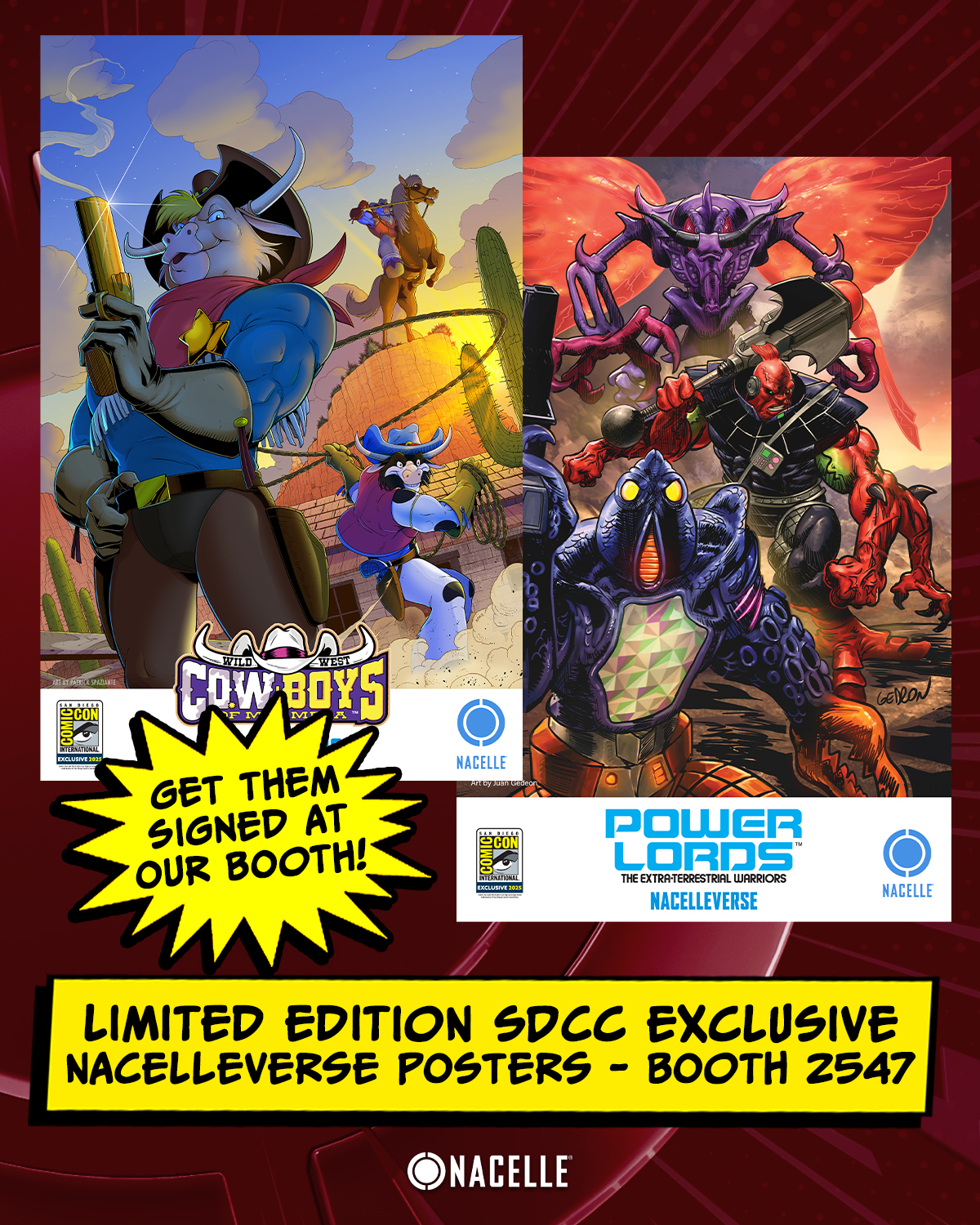 NacelleVerse Exclusive Posters - C.O.W.-Boys of Moo Mesa and Power Lords