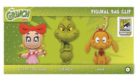 Dr Seuss’ The Grinch 3D Foam Bag Clip 3 PC Set