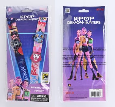 K-Pop Demon Hunters Lanyard & Pins Set