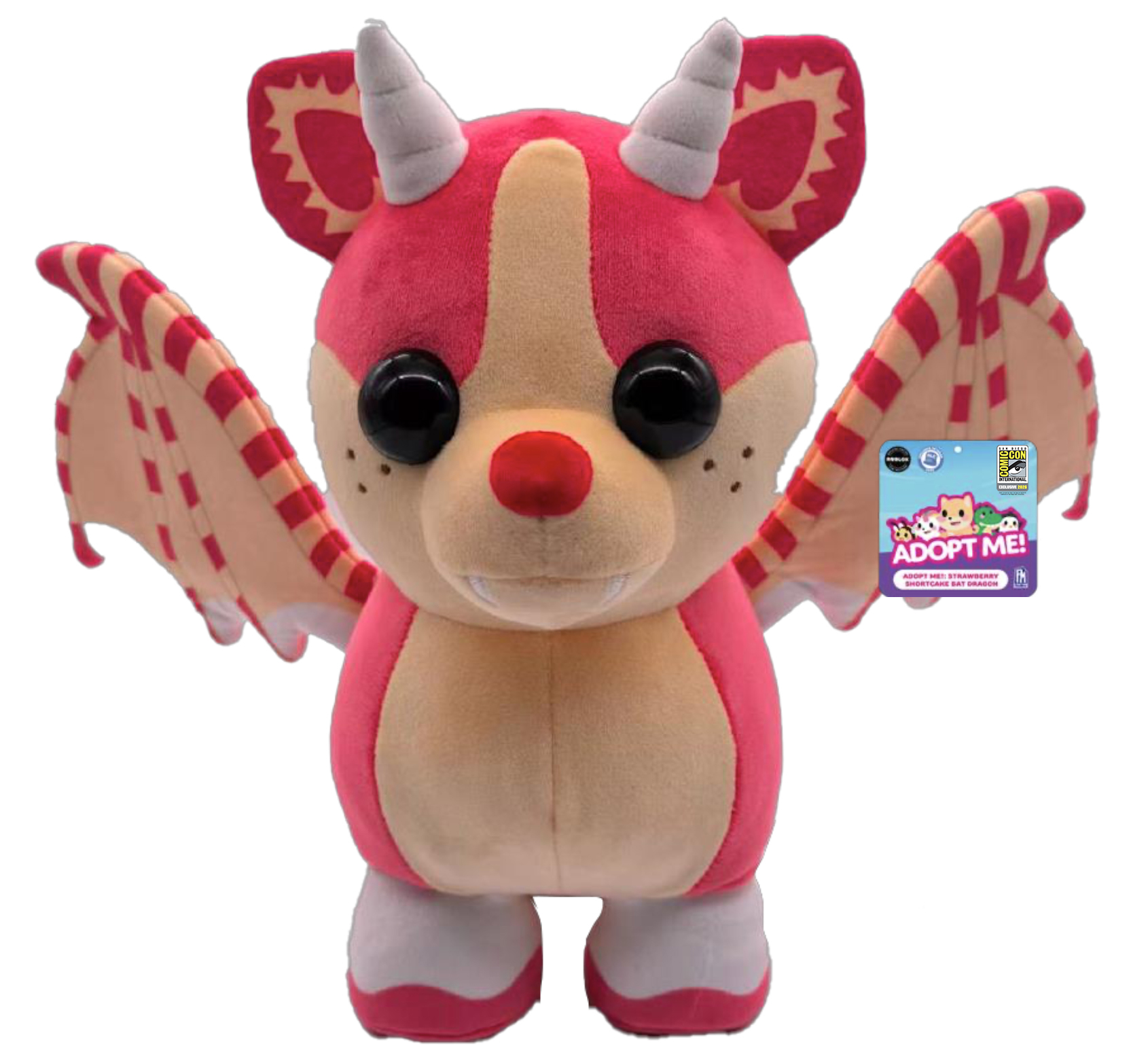 2026 SDCC Exclusive Adopt Me Strawberry Shortcake Bat Dragon Plush with DLC Code