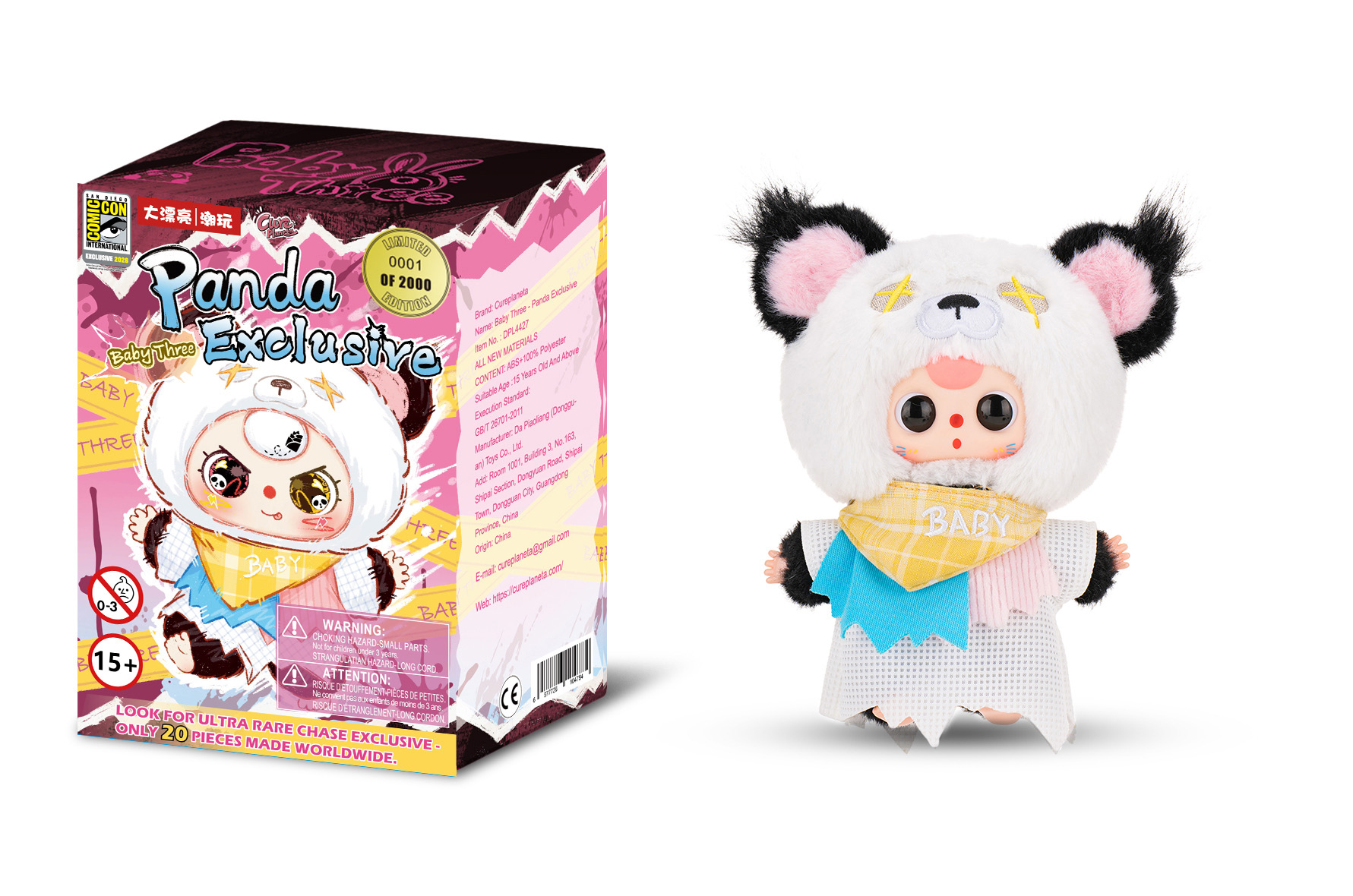 2026 SDCC Exclusive Baby Three Vinyl Plush Blind Box – Cute Panda