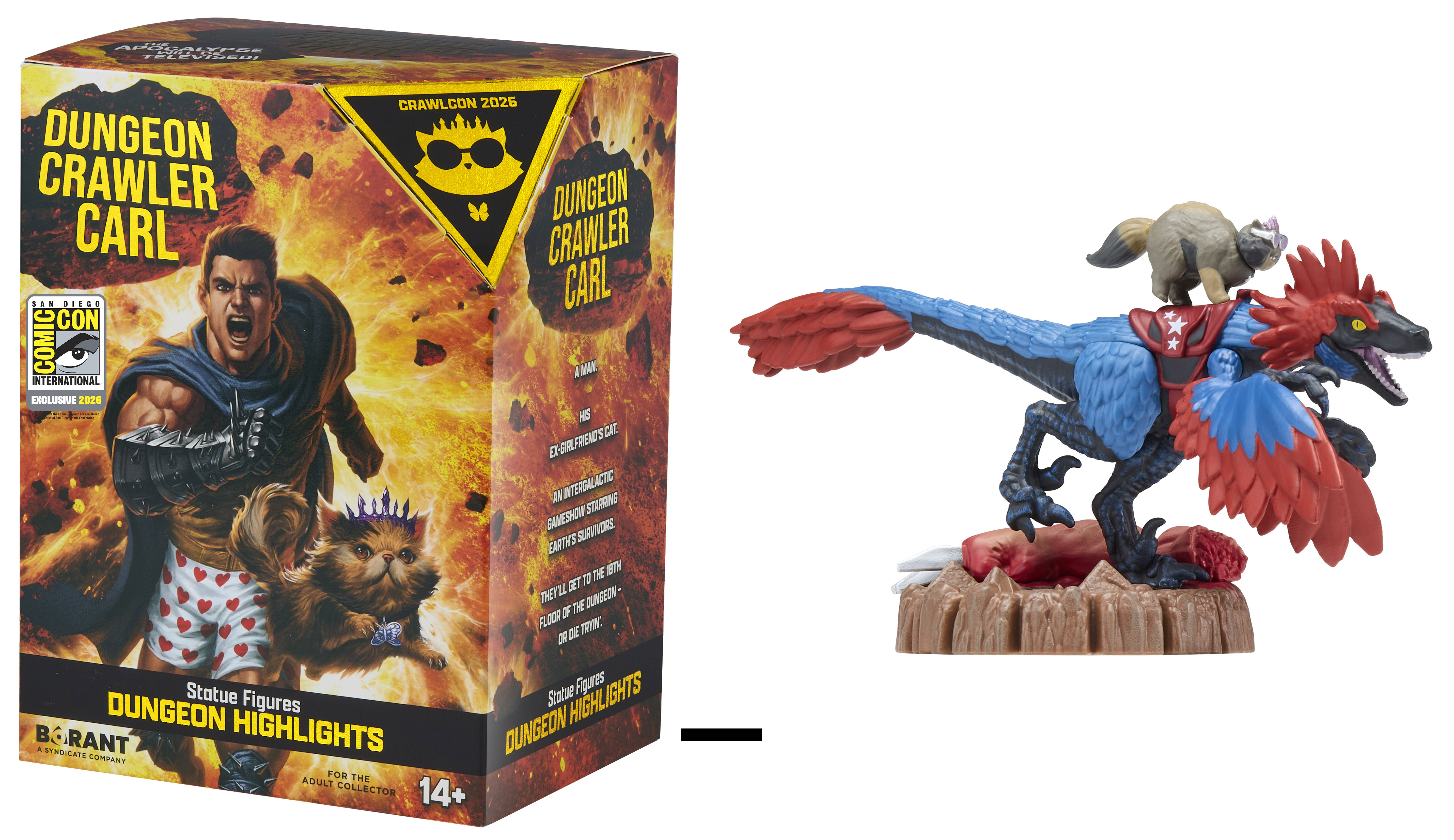 2026 SDCC Exclusive Dungeon Crawler Carl Mongo & Donut Statue Figure Blind Box