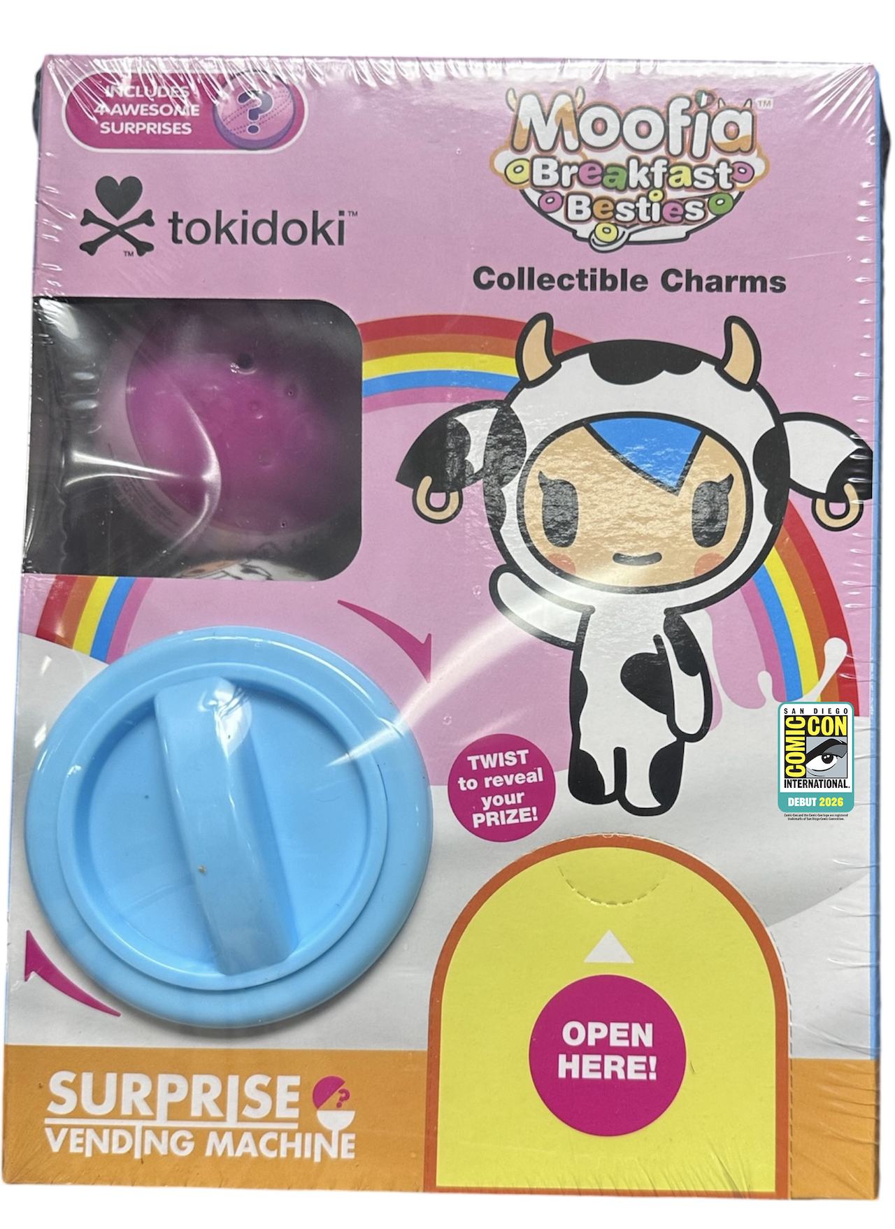 2026 SDCC Debut Tokidoki Moofia Breakfast Besties Mini Vending Machine Capsule Figure Set