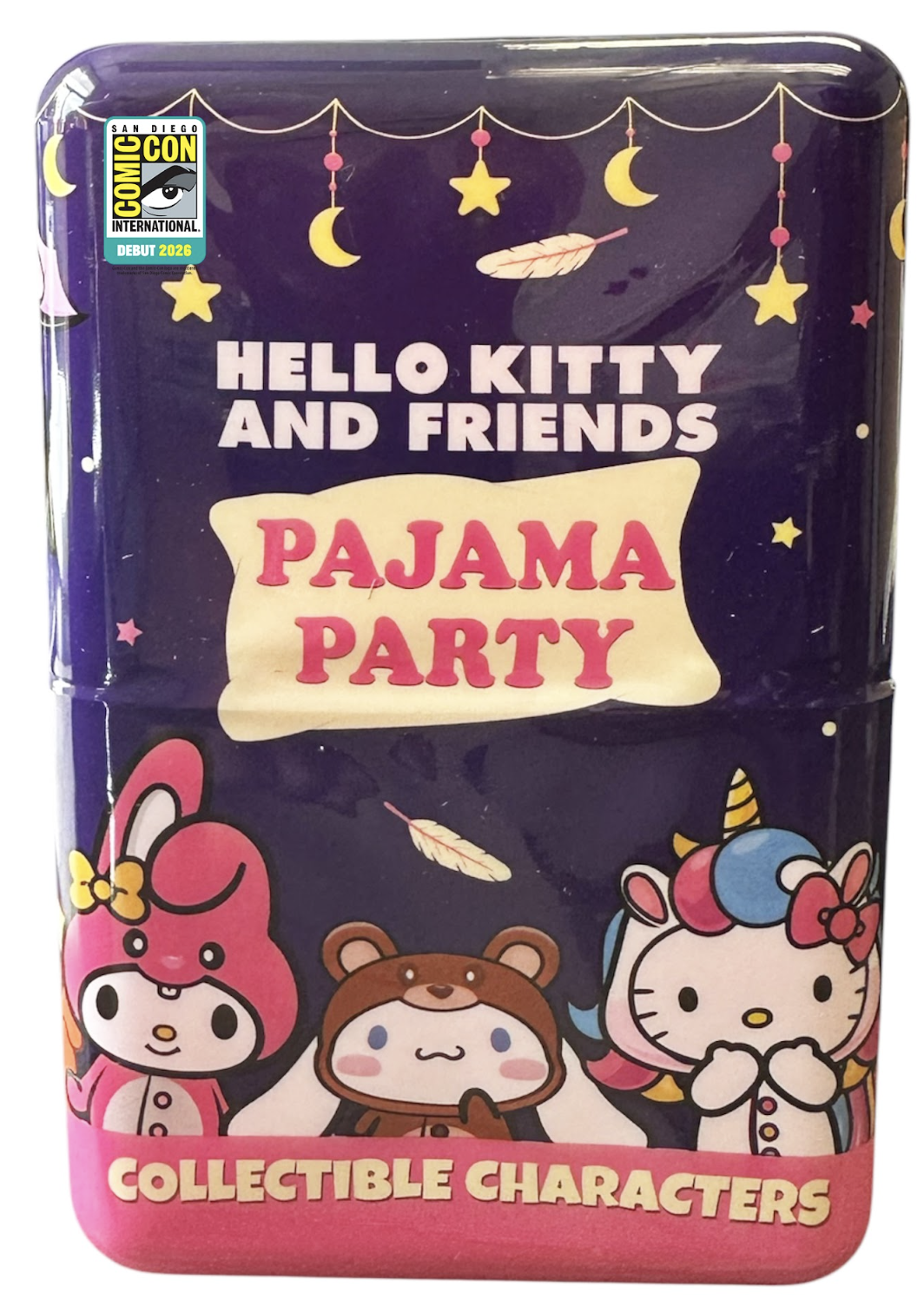 2026 SDCC Debut Hello Kitty PJ Collection Premium Electroplated Metallic Figure Blind Box
