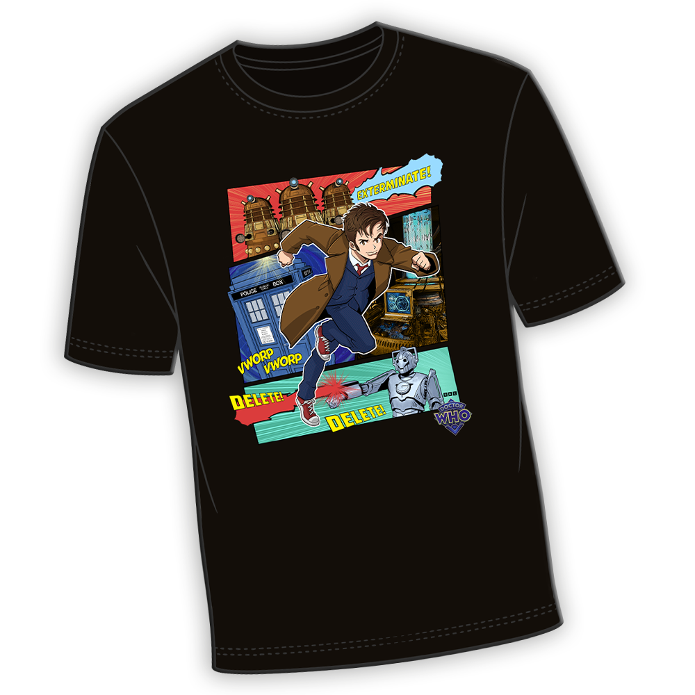 DOCTOR WHO: TENTH DOCTOR MANGA T-SHIRT