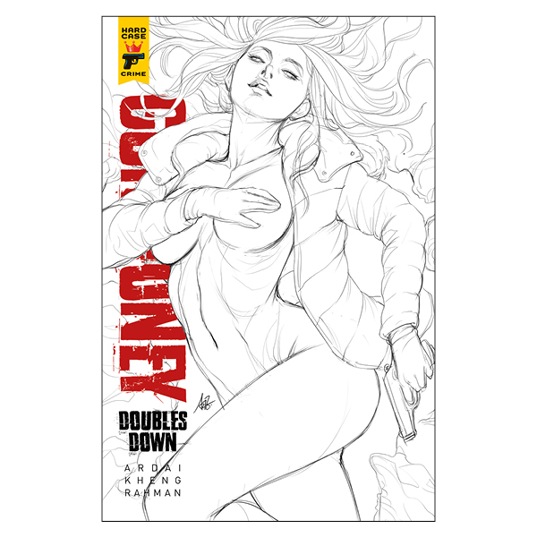 GUN HONEY DOUBLES DOWN #1 SDCC EXCLUSIVE ARTGERM INKS CARDSTOCK