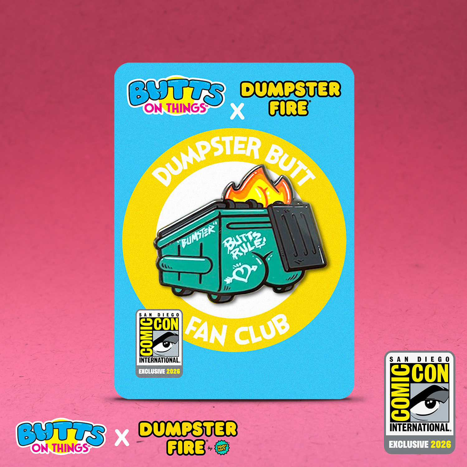 Butts on Things x 100% Soft *EXCLUSIVE* Pin