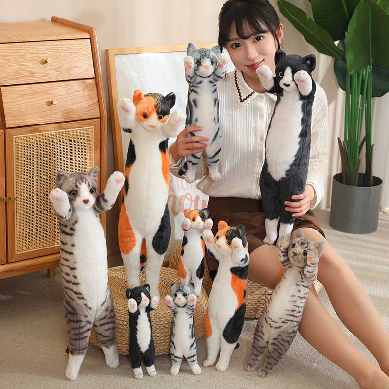 Crazy Kitten Large Standing Cat Plush (10 Styles to Choose From)