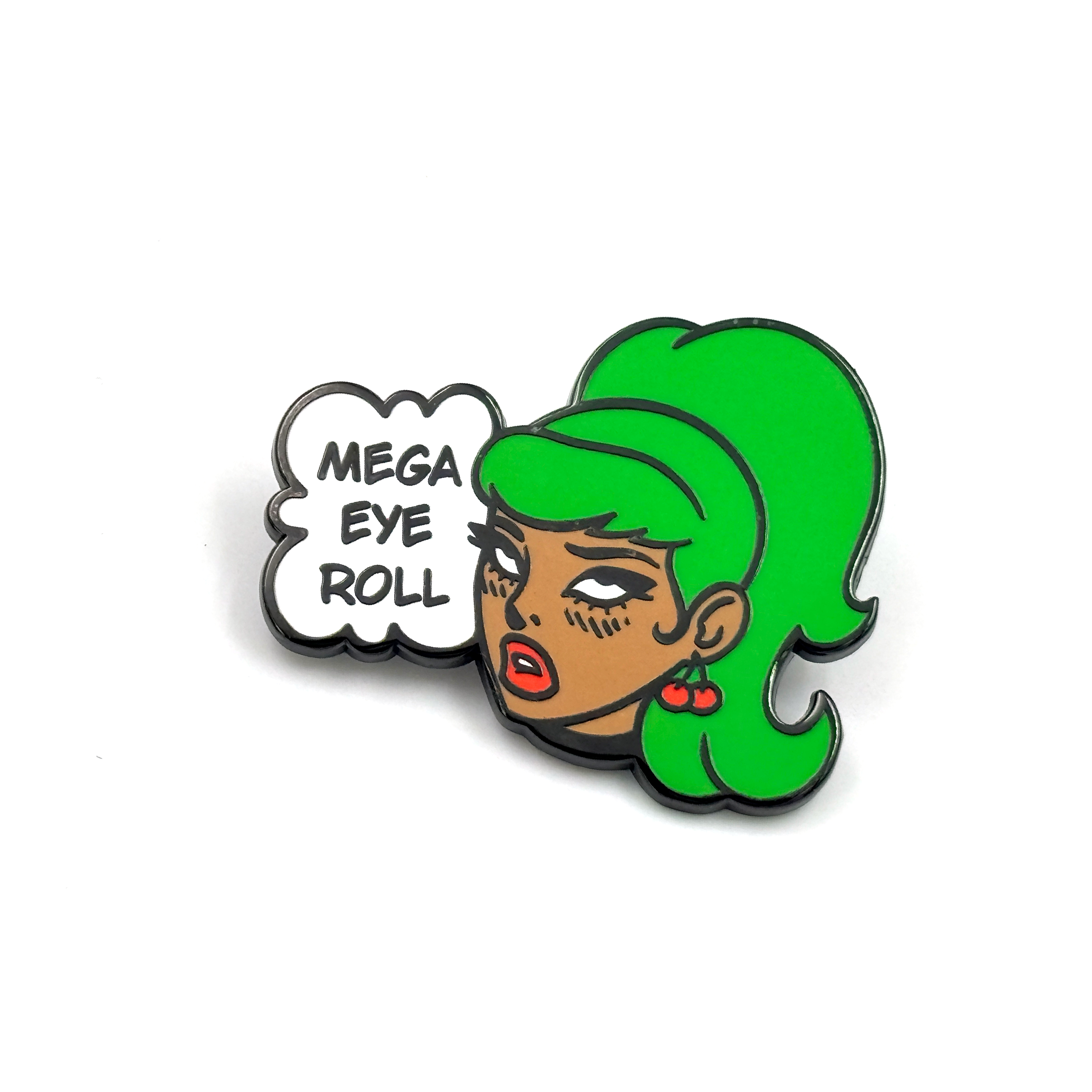 "Mega Eye Roll" Enamel Pin by Tragic Girls