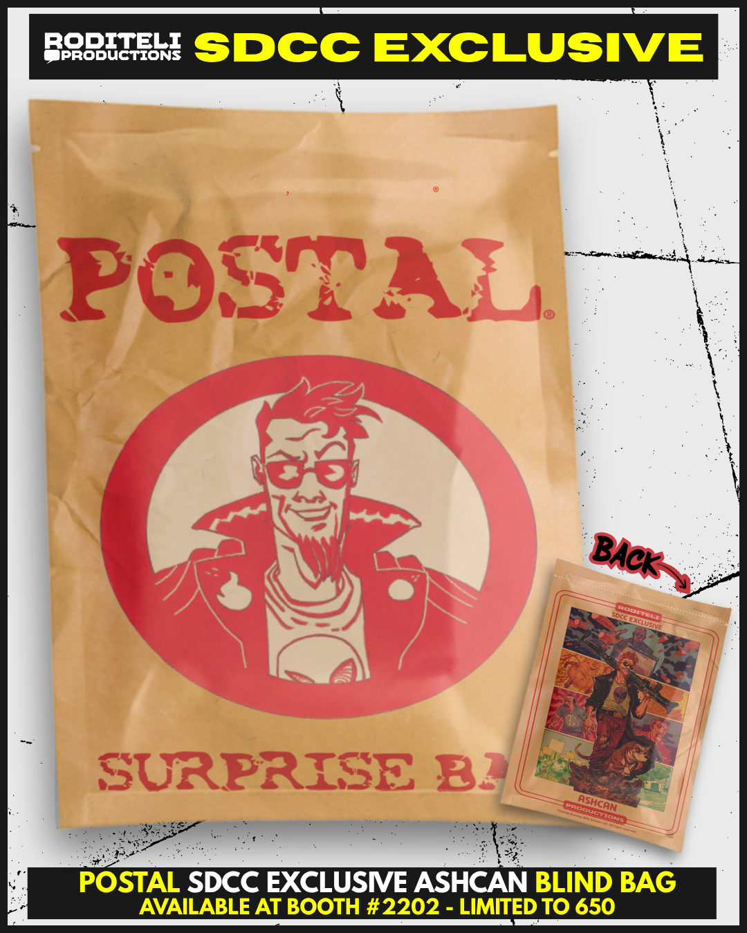 SDCC EXCLUSIVE | POSTAL BLIND BAG COMIC ASHCAN