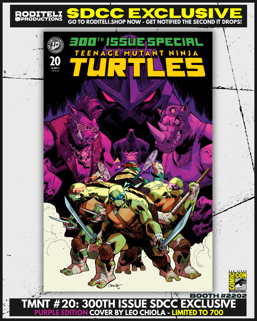 Teenage Mutant Ninja Turtles #20: 300th issue Special SDCC EXCLUSIVE by Leo Chiola