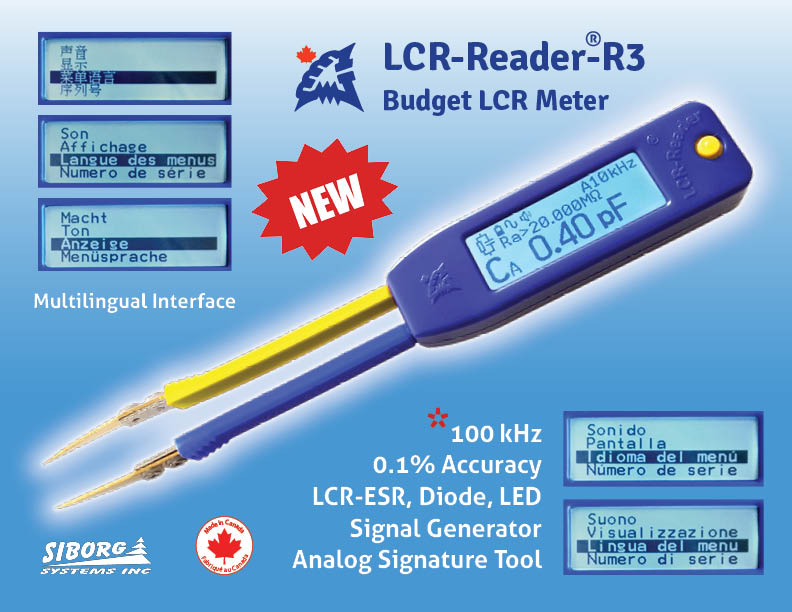 LCR-Reader-R3 Multilingual LCR-meter