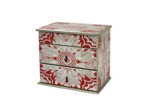 Hand Painted Mirror Jewelry Box