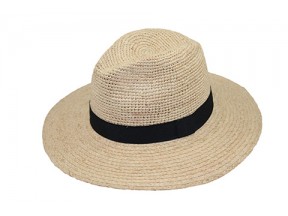 Raffia Flat Brim Fedora