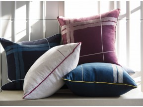 Brushstroke Plaid, Linen pillows