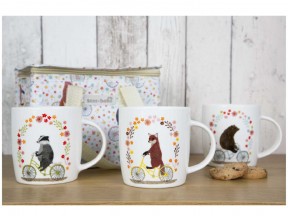 Happy Animals on Bikes Mugs
