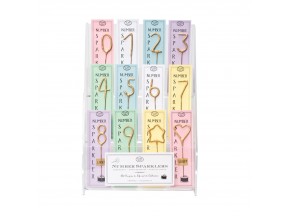 Mini Gold Number Sparklers Display 58pc