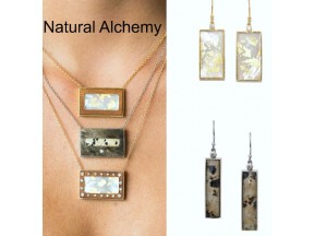 Exotic Wood with Mother of Pearl and Dalmatian Jasper