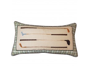 Classic Golf Plaid Vintage Irons Pillow
