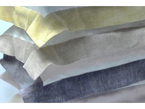 Talini white cotton with basketweave linen border