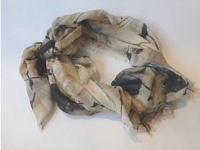 WHITE SMOKE CASHMERE SCARF