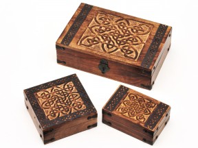 Carved Mango Wood Boxes