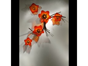 Glass Wall Garden in Reds