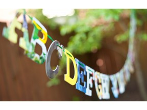 Board Book Alphabet Garland