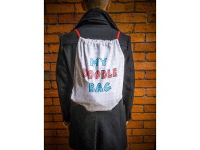 the doodle backpack, with wash-out pens
