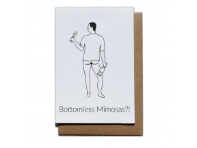 Bottomless Mimosas Letterpress Greeting Card