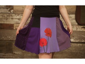 Appliquéd T-Skirt