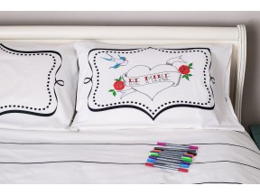 the doodle pillowcase, with wash-out pens