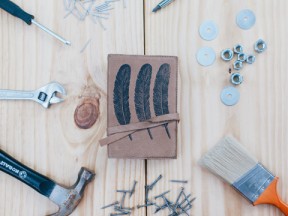 Journal with Feather Design