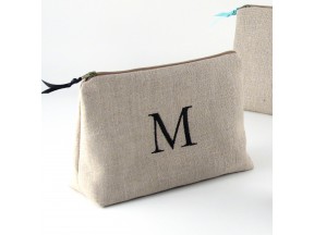 personalized linen cosmetic bags & embroidery blanks
