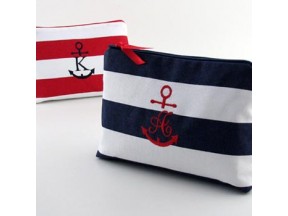nautical theme cosmetic bags & embroidery blanks