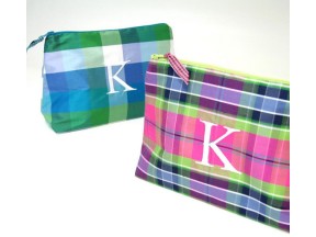 personalized plaid cosmetic bags & embroidery blanks