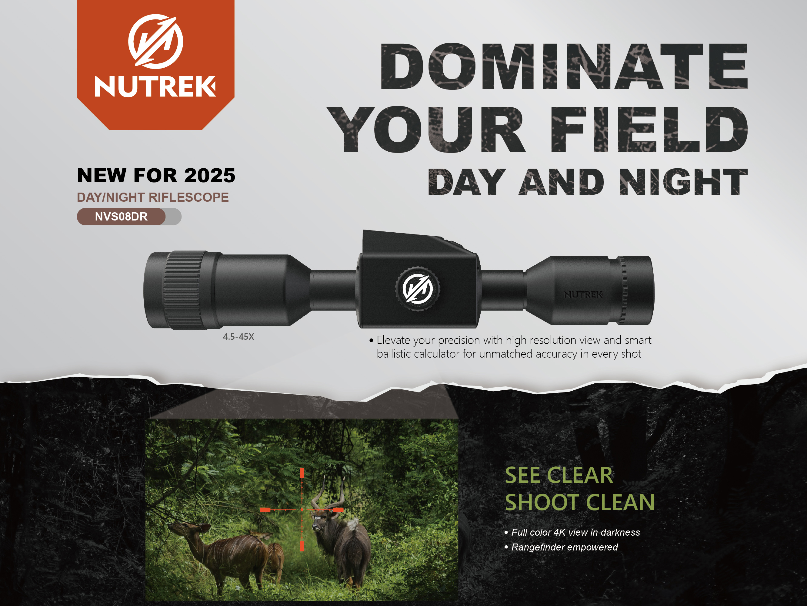 NUTREK  Day/Night Riflescope - NVS08DR