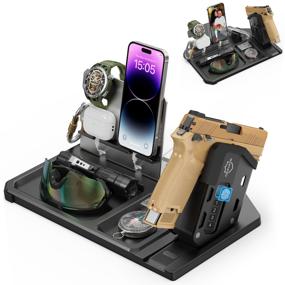 Defender EDC Tray Stand with Biometric Gun Lock