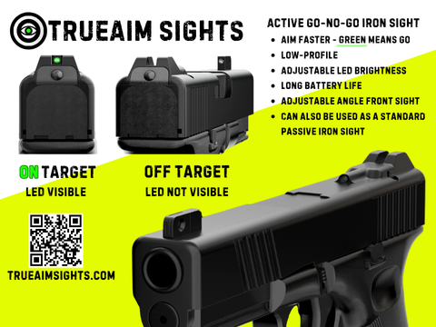 TrueAim Active Iron Sight - Glock