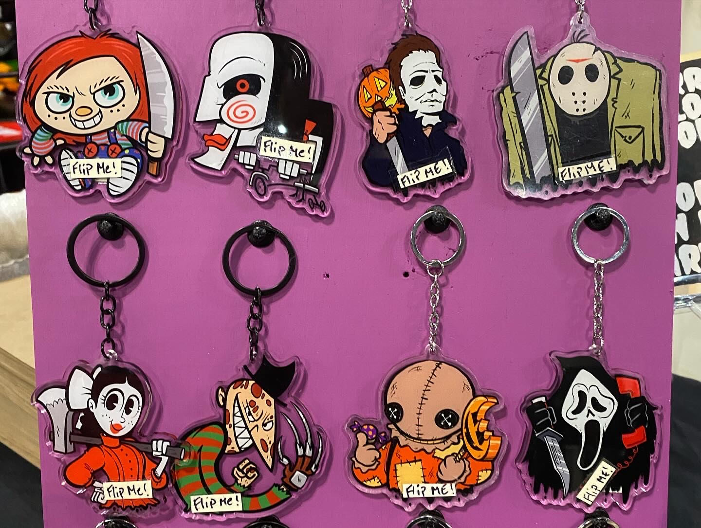 Reversible Horror Keychains