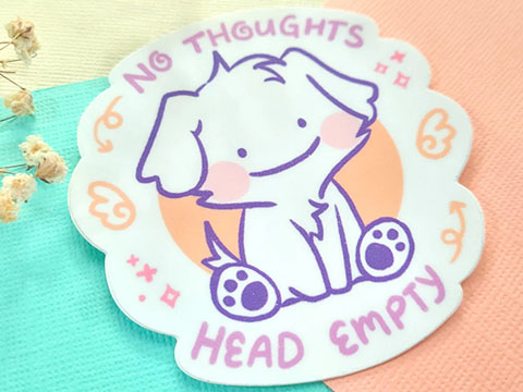 No Thoughts Head Empty Sticker
